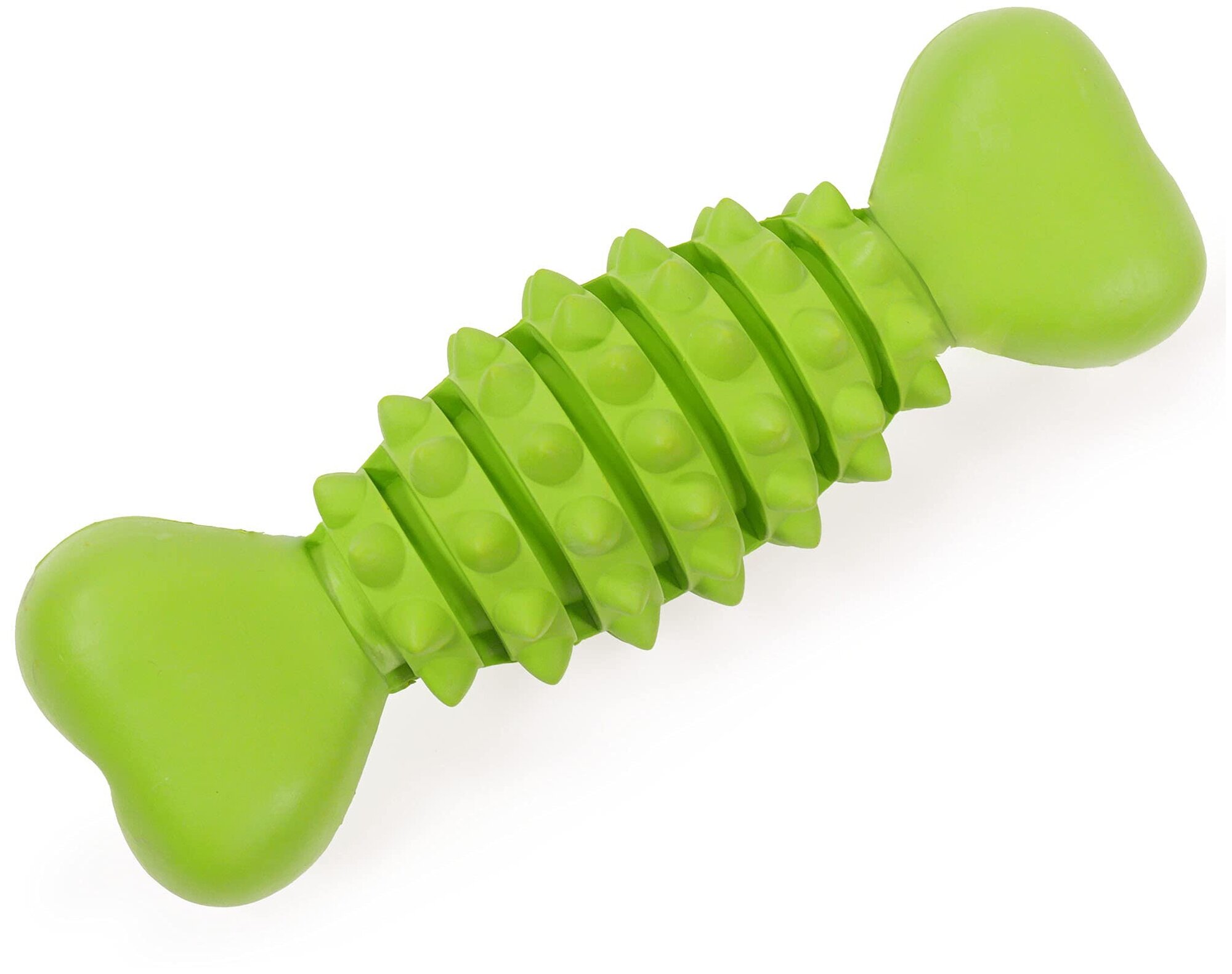 Игрушка для собак резиновая ROSEWOOD "Кость игольчатая", зеленая, 20cм (Великобритания)