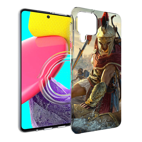 Чехол MyPads Assassin's Creed Odyssey Kassandra мужской для Samsung Galaxy M53 (SM-M536) задняя-панель-накладка-бампер