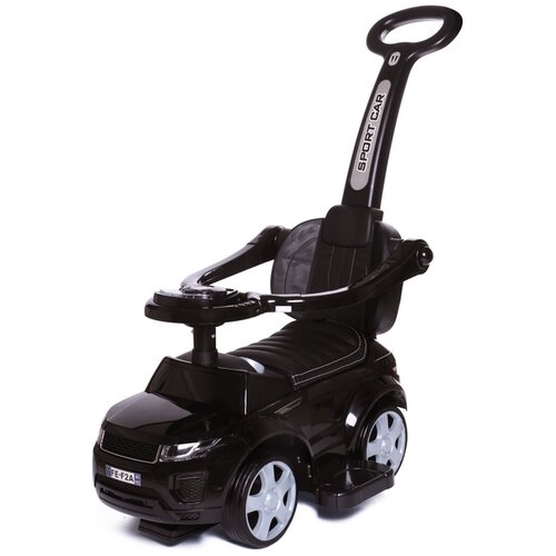 фото Каталка детская sport car babycare (резиновые колеса, кожаное сиденье), черный 614