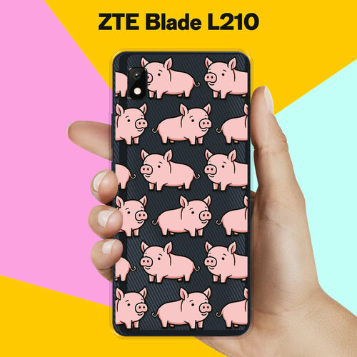 Силиконовый чехол на ZTE Blade L210 Поросенок / для ЗТЕ Блейд Л210