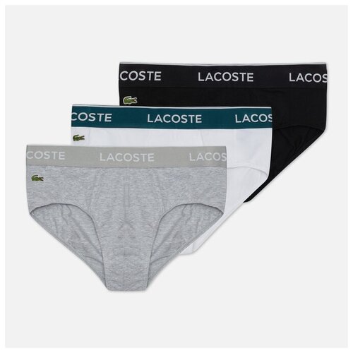 Комплект мужских трусов Lacoste Underwear 3-Pack Casual Briefs комбинированный, Размер L