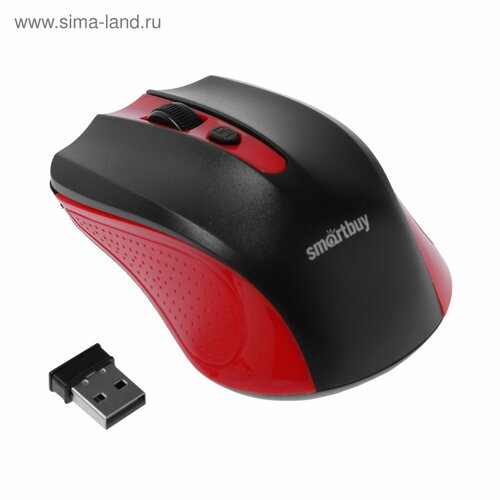 Мышь Smartbuy ONE 352 беспроводная оптическая 1600 dpi 2xAAA не в компл красно-черная 85100₽
