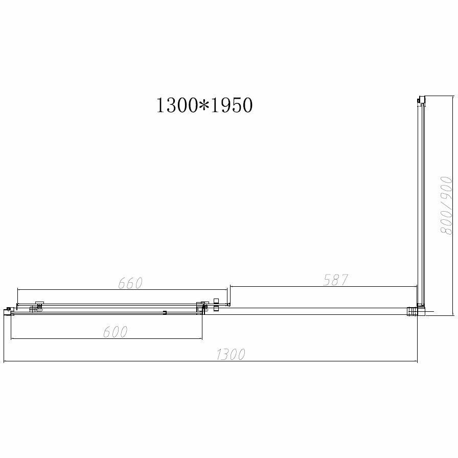 Душевой уголок Vincea Slim-N 130х80, хром, стекло прозрачное - фото №9