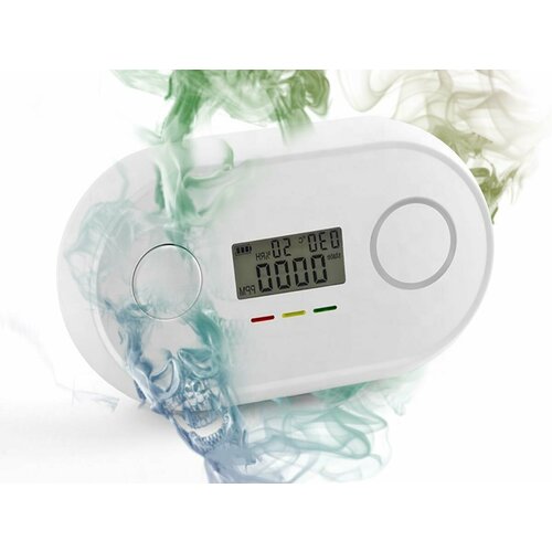 Беспроводной Wi-Fi Tuya APP датчик угарного газа автономный батарея до 5 лет Страж Газ VIP-910-Q8 - LCD-дисплей светозвуковая сирена 5277₽