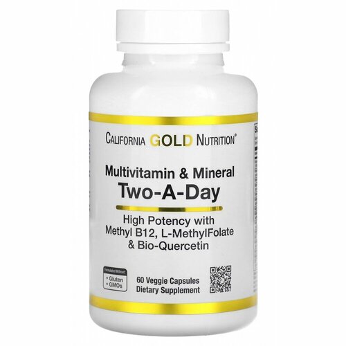 Multivitamin & Mineral Two-A-Day, 60 капсул вегетарианских