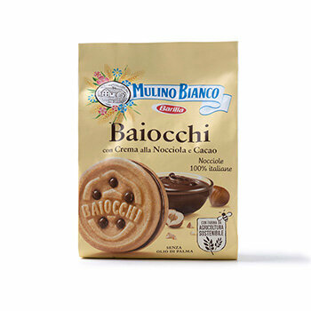 Печенье Mulino Bianco Baiocchi сандвичное сахарное с какао-ореховым кремом 260г - фото №17