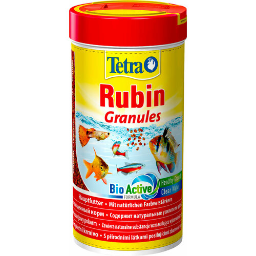 TETRA RUBIN GRANULES корм гранулы для рыб для усиления окраски (15 гр х 10 шт) tetra rubin flakes хлопья 20 грамм 100 мл универсальный сухой корм для усиления естественной окраски большинства аквариумных рыбок