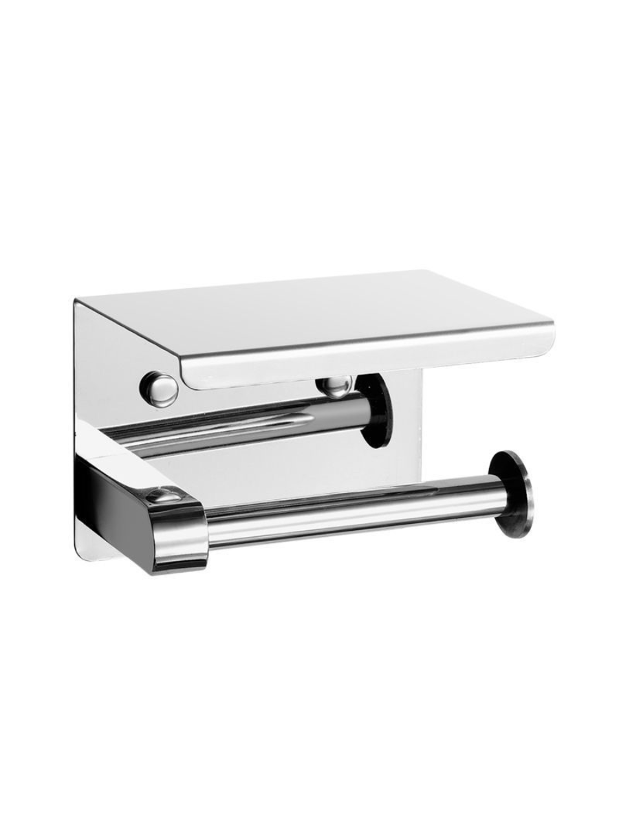 фото Держатель для туалетной бумаги с полочкой