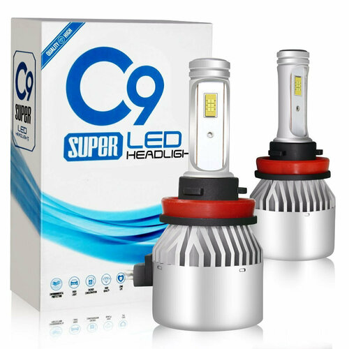 Светодиодные лампы HB3 C9 Super LED Headlight кулером 6000K 36W