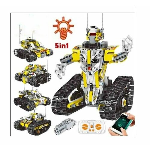 Конструктор Робот трансформер радиоуправляемый 5 в 1 / 88022 / 565 деталей конструктор игрушка 9656 первые механизмы для детей