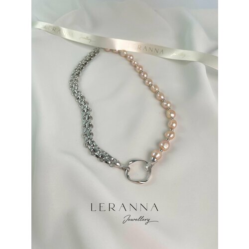 Колье LERANNA, серебряный, розовый