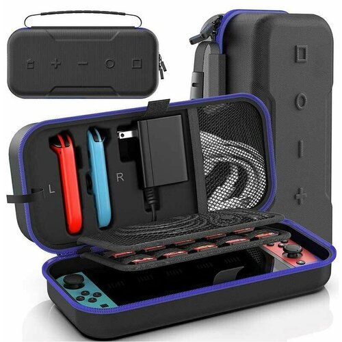 Чехол Hard Shell Protective Case для Nintendo Switch / OLED (IV-SW178) Blue for nintend switch accessories game cards case portable 12 in 1 shockproof hard shell cover storage box for nintendo switch ns