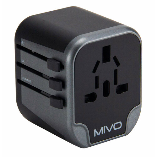 Дорожный адаптер с USB-портами Mivo MC-302