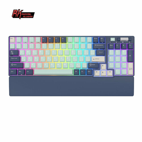 Беспроводная клавиатура Royal Kludge RK96 RGB Forest Blue переключатели RK Brown 978100₽