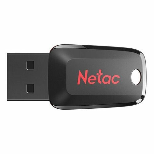 Флешка USB NETAC U197 4ГБ, USB2.0, черный и красный [nt03u197n-004g-20bk]