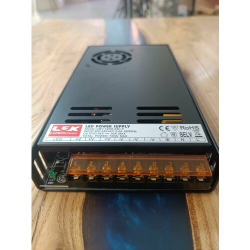 Блок питания для светодиодной ленты LUXDriver 720Вт 24В