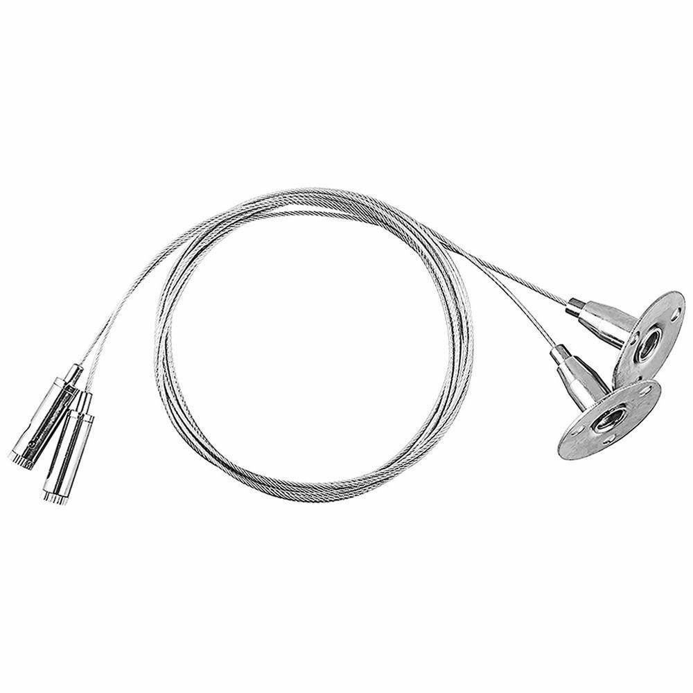 Соединитель для трековых однофазных светильников (комплект подвесов для шинопровода 2шт) длина 150см серебро CAB1002 Артикул 10326