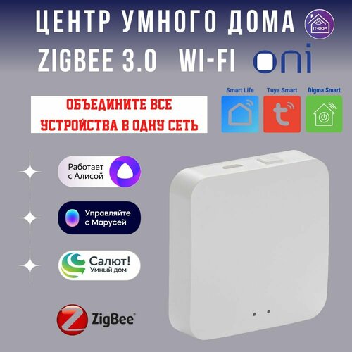 Центр Умного дома Zigbee 30 Wi-Fi шлюз с Алиса Маруся Сбер 1990₽