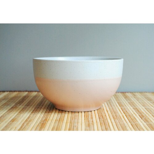 Салатник 550 мл. 13,5 см. / миска / пиала / тарелка глубокая / суповая тарелка / бульонниа / двухцветная / подарок маме / двойной цвет, керамическая, 