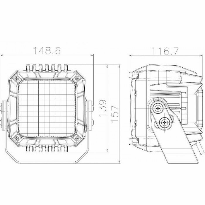 Прожектор светодиодный для ATV, 9х10W рассеяный свет OS-052 LED — фото 1