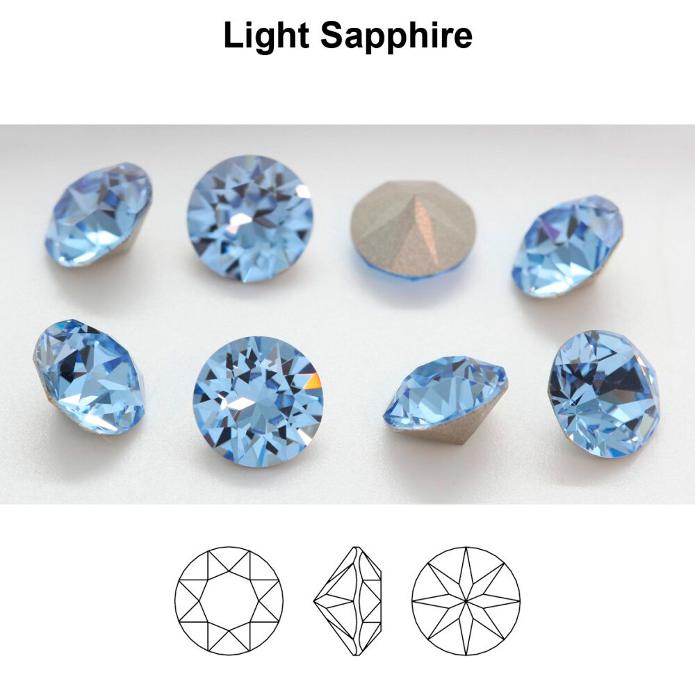 Ювелирный кристалл Swarovski, Шатон (#1088), pp32 (4мм), светлый сапфир, с фольгой, 20 шт.