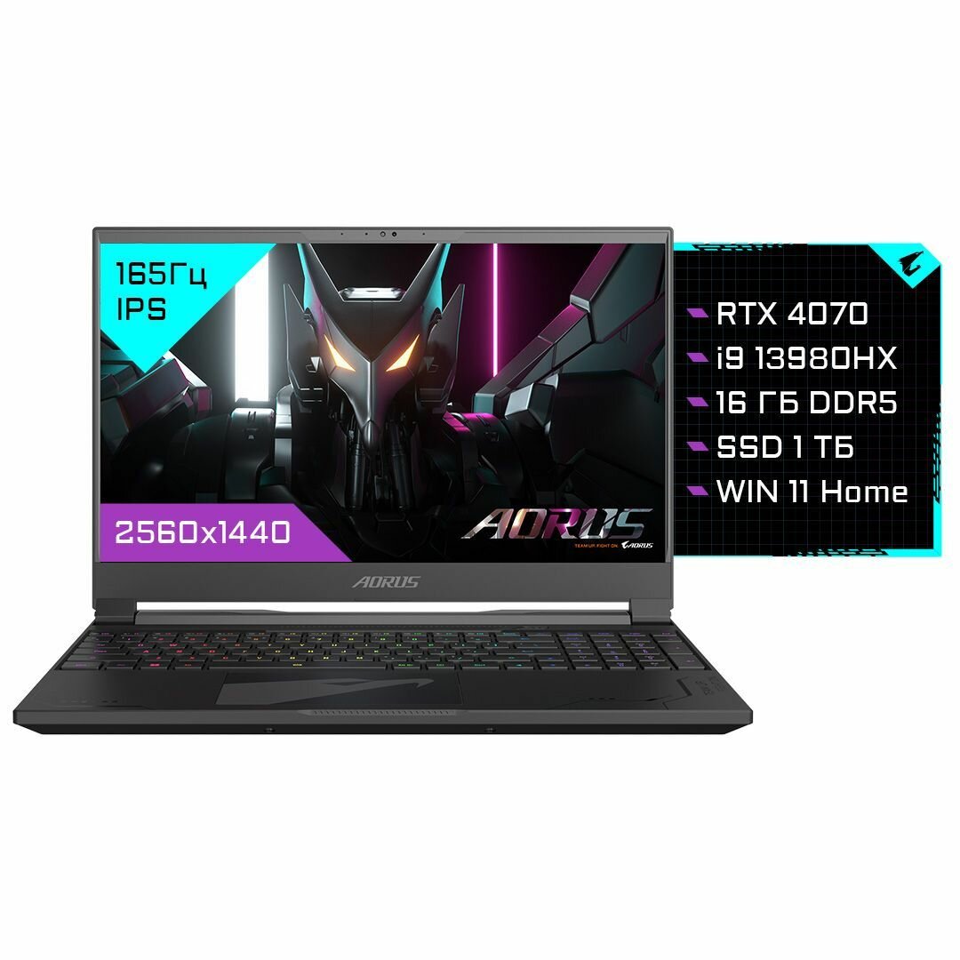 15,6" Ноутбук Gigabyte AORUS 15 ASF black (ASF-D3KZ754SH)