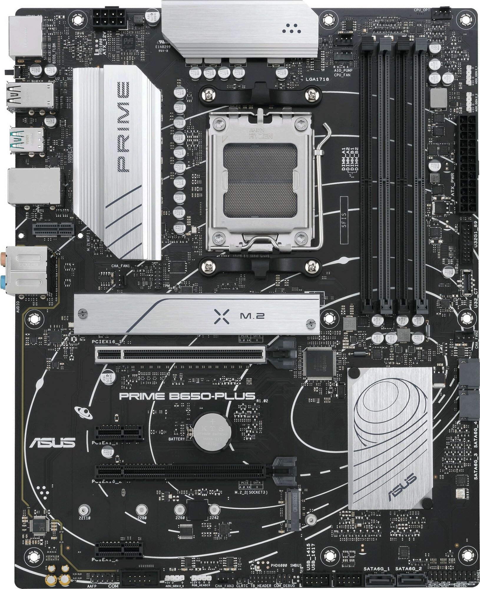 Материнская плата Asus PRIME B650-PLUS SocketAM5 AMD B650 4xDDR5 ATX AC`97 8ch(7.1) 2.5Gg RAID+HDMI+