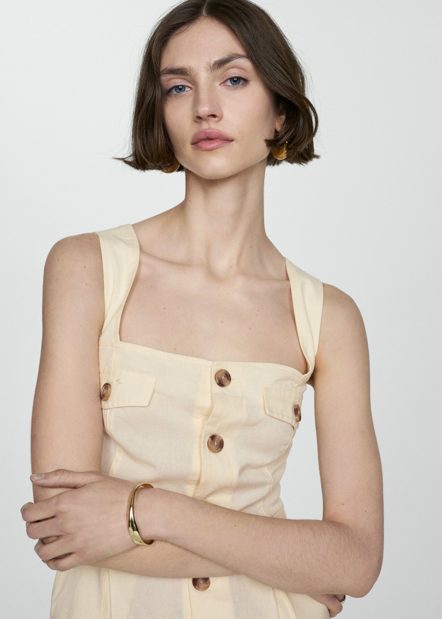 Комбинезон MANGO BIRKIN, размер L INT, экрю — фото 1