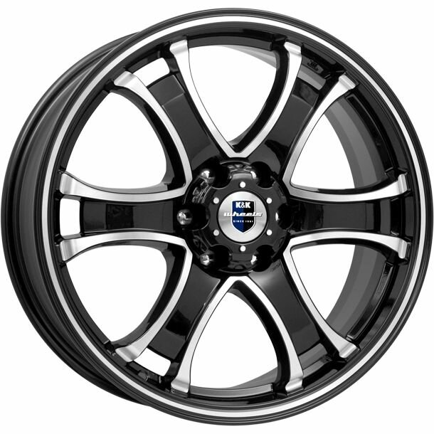 Литые диски K&K Балеар 7,5x18 6x139,7 ET25 dia 106,1 алмаз черный Россия (цвет: черный+полировка)