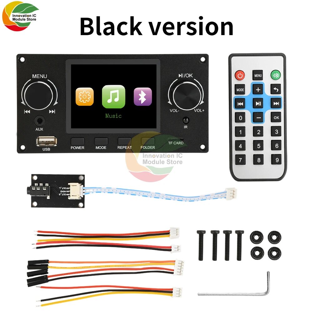 Ziqqucu Аудиоdecoder модуль с TFT экраном, Black