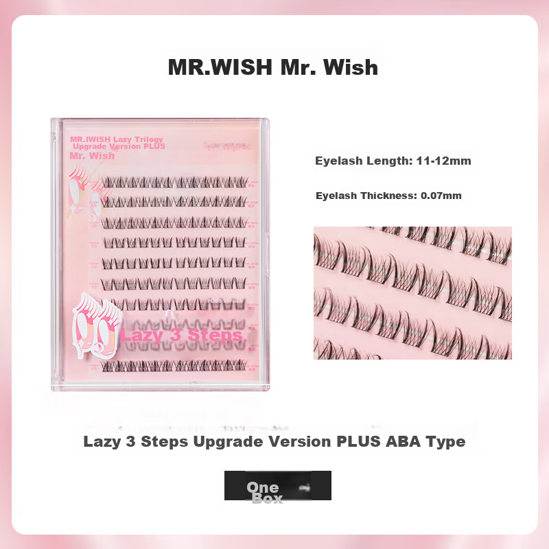 Xingyuanxiansheng Lazy Three-Step Upgrade PLUS Segmented False Eyelashes, ABA Upgraded Version PLUS 120 Clusters