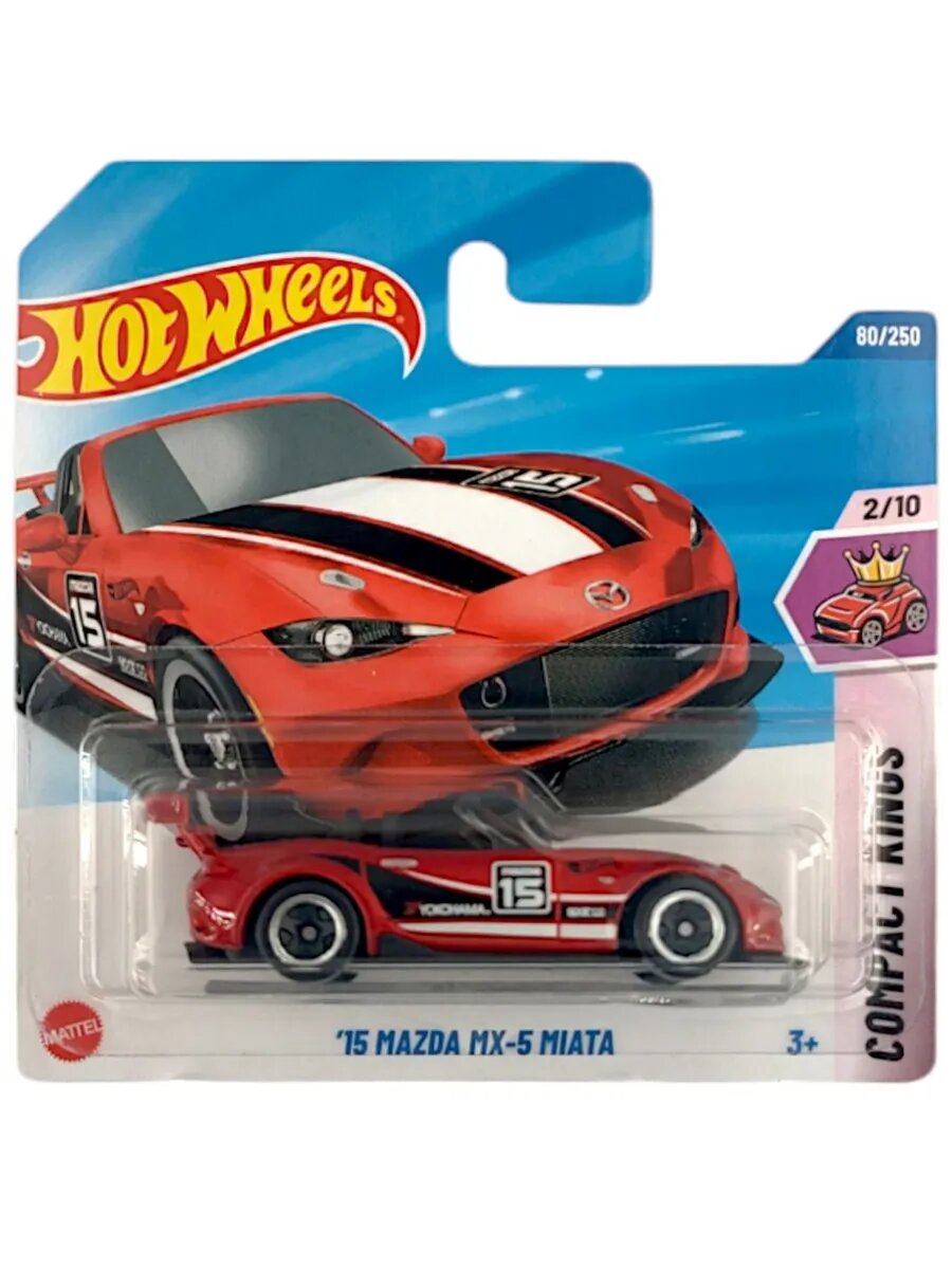 JBB18 Hot Wheels машинка металлическая игрушка коллекционная масштабная модель 15 Mazda MX-5 Miata Кейс 2025