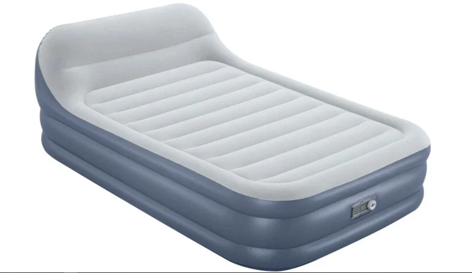 Надувная кровать Bestway 67923 Tritech Queen, двухместная, серая, синяя