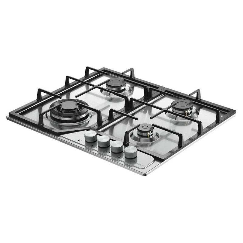 Встраиваемая газовая панель MONSHER MSG 63 Acier, официальная гарантия — фото 1