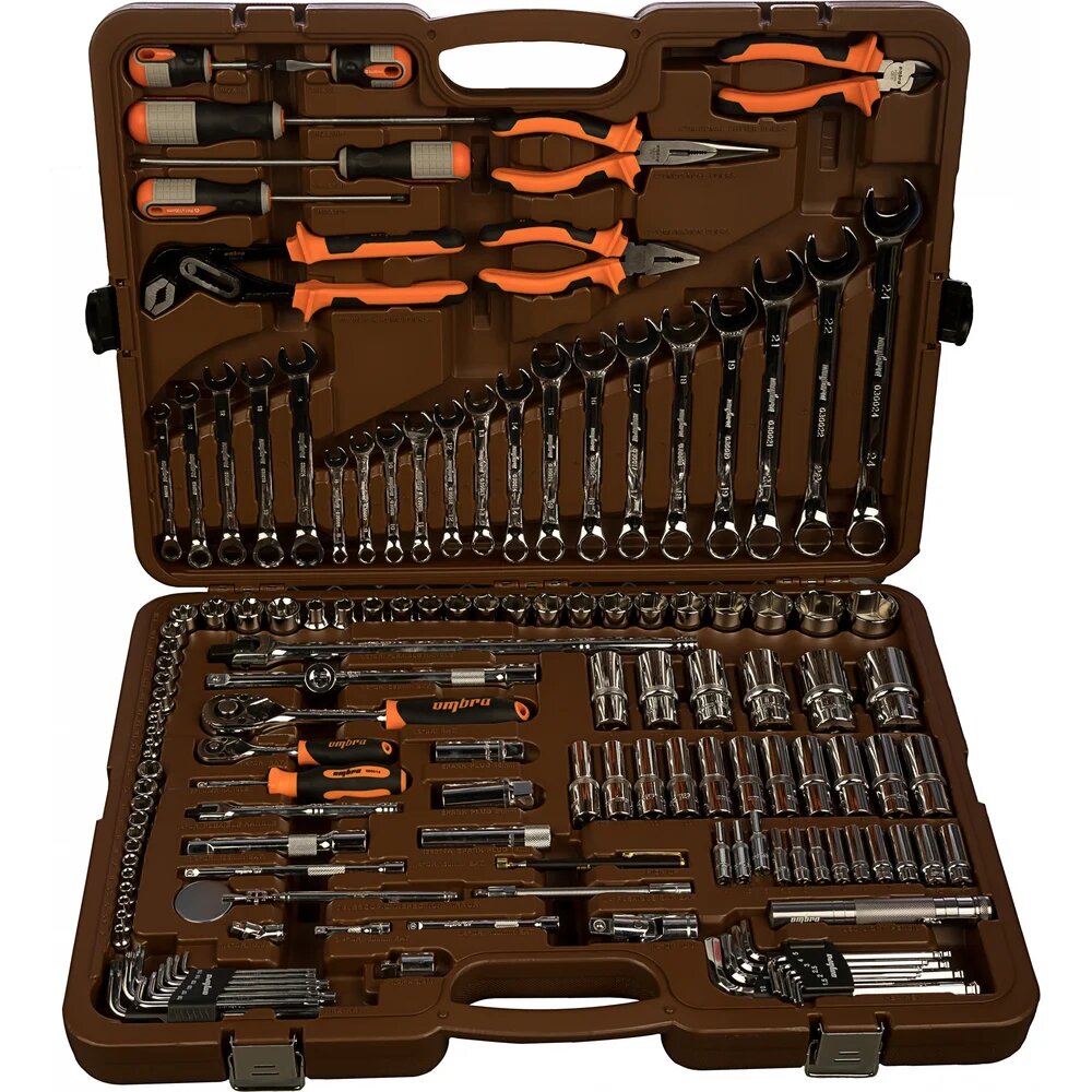 Ombra OMT141S Универсальный набор инструмента, 1/4"DR, 3/8"и 1/4"DR, 141предмет. 55462 055462