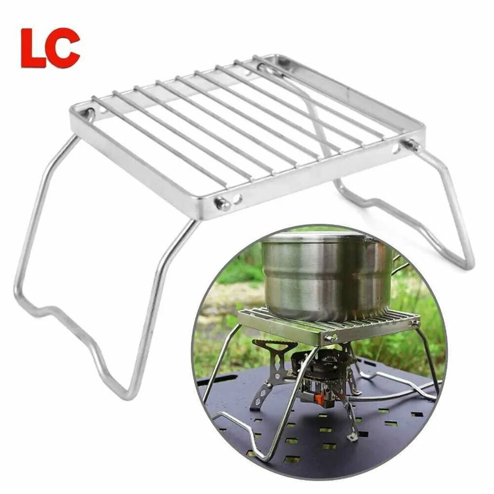 Портативная складная подставка для котелка и сковороды — мини-решётка для походной печи, прочная из нержавеющей стали