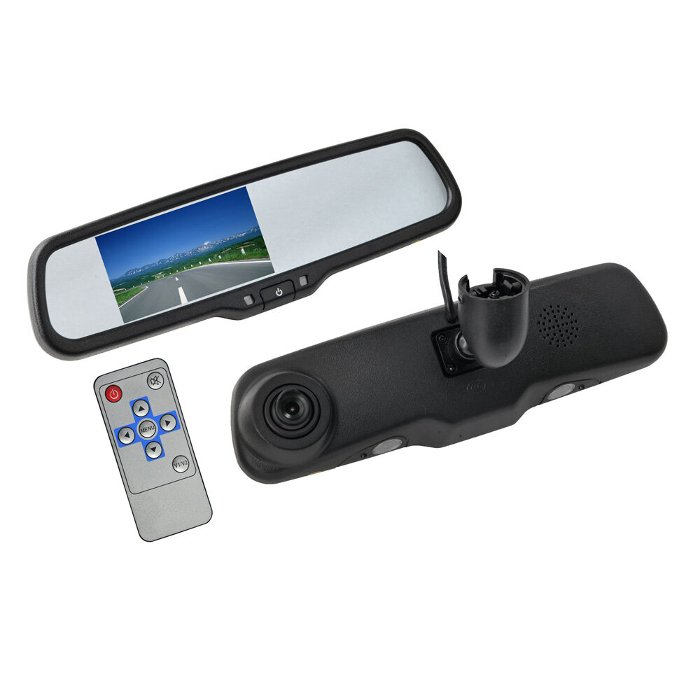 Автомобильное зеркало заднего вида с видеорегистратором SWAT VDR-HY-21