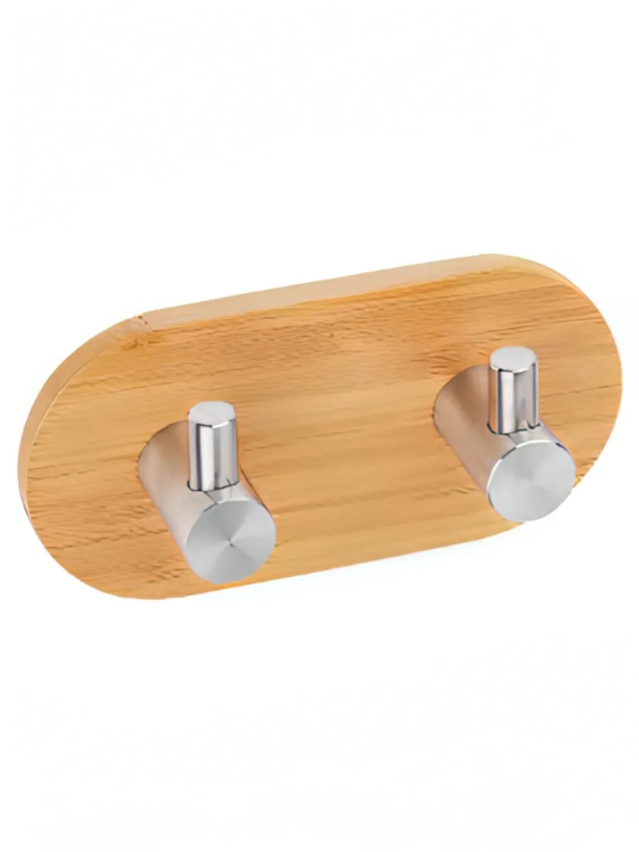 Крючок для ванной двойной PERFECTO LINEA Virgo бамбук блистер (35-012001)