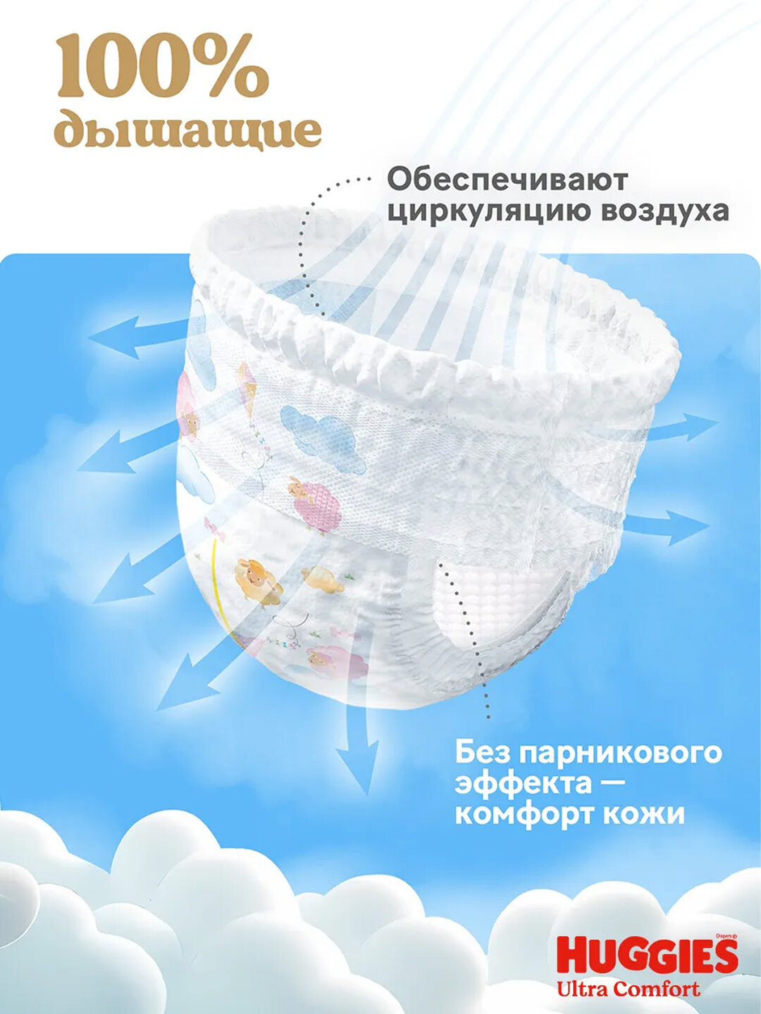 Подгузники-трусики Huggies Ultra Comfort, для девочек, 38 штук, 6 размер — фото 1