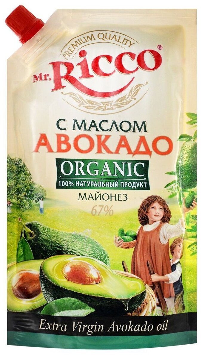Майонез Mr.Ricco Organic с маслом авокадо 67%
