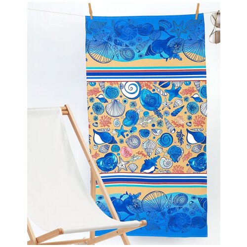 фото Пляжное полотенце, вафельное "всё себе";каникулы ; размер: 80 х 150