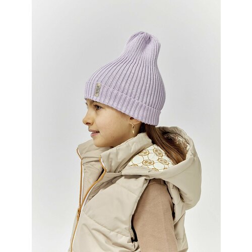 фото Шапка бини lemive, размер 30-53,54, фиолетовый