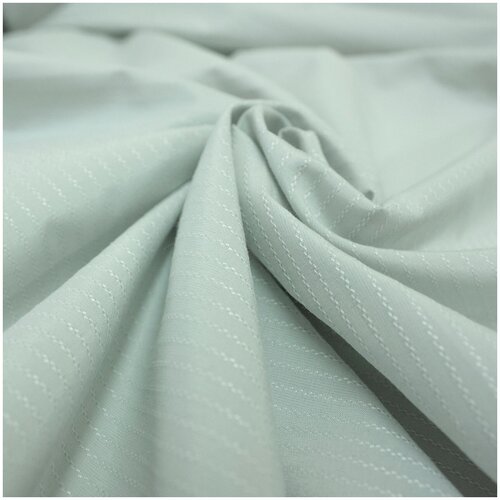Ткань сорочечная, рубашечная, хлопок, поплин-жаккард, 100х150 см, серый