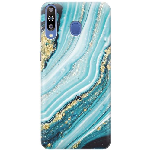 GOSSO Ультратонкий силиконовый чехол-накладка для Samsung Galaxy M30 с принтом Green Marble gosso ультратонкий силиконовый чехол накладка для samsung galaxy a7 2018 с принтом green marble