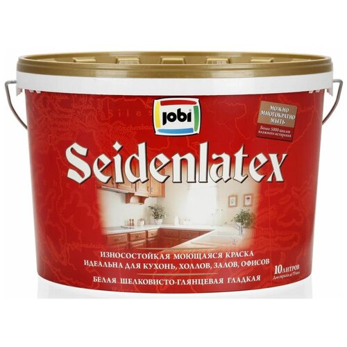 Jobi Seidenlatex глянцевая белый 10 л 10 кг