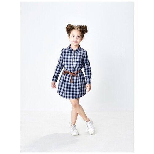 Платье для девочек Mini Maxi, модель 6701, цвет синий, размер 92