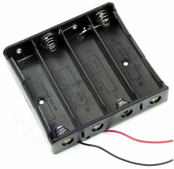 2 шт! Батарейный отсек для аккумуляторов 4 х 18650 Li-Ion (14.8В) /бокс для 4-х батареек 18650-1шт.