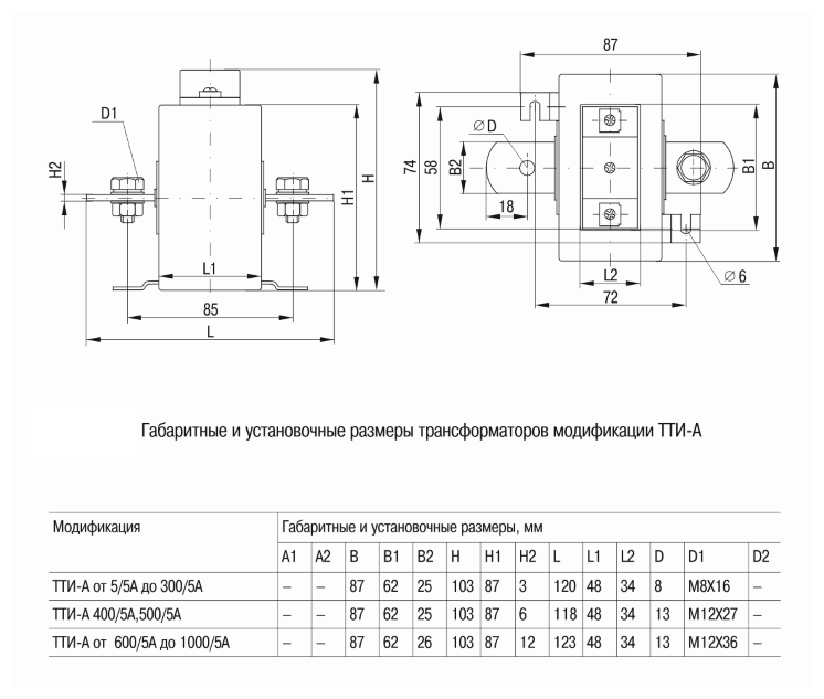 Трансформатор тока ТТИ-А 150/5А кл. точн. 0.5 5В. А IEK ITT10-2-05-0150