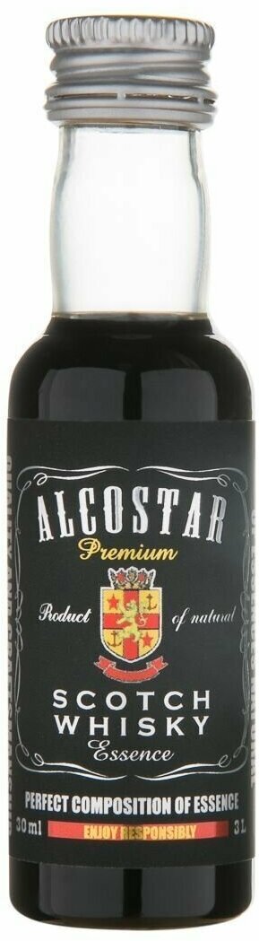 PREMIUM Alcostar Шотландский Виски, Scotch Whisky (эссенция, ароматизатор пищевой) 30 мл на 3л