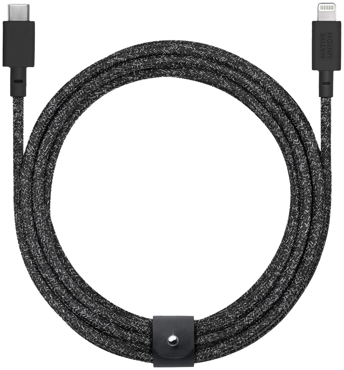 Кабель Type C - Lightning MFI 3m Native Union Belt Cable серый - фото №1